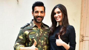 John Abraham & Diana Penty POSE For Media After Parmanu PHOTO-SHOOT