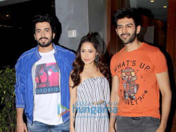 Kartik Aaryan, Sunny Singh Nijjar and Nushrat Bharucha spotted at Salt Water Cafe