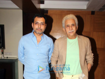 Neeraj Pandey and Naseeruddin Shah promote Aiyaary at Sun & Sand, Juhu