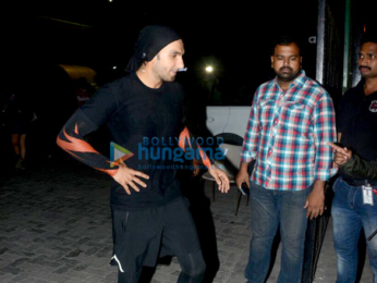 Ranveer Singh snapped at a football ground in Bandra