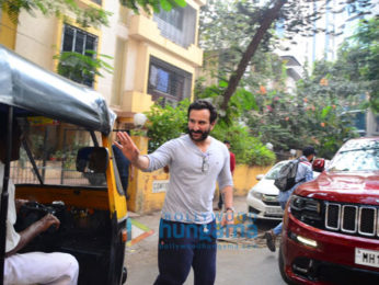 Saif Ali khan spotted after recording session in Bandra