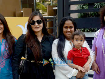Salim Khan and Helen snapped with Sonali Bendre at BKC