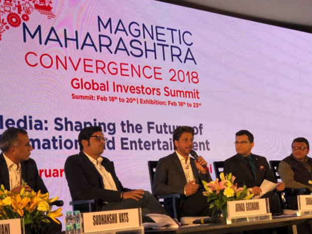 Shah Rukh Khan and Ritesh Sidhwani represent the entertainment industry at the Magnetic Maharashtra Convergence Summit Shah Rukh Khan and Ritesh Sidhwani represent the entertainment industry at the Magnetic Maharashtra Convergence Summit