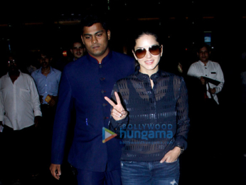 Shah Rukh Khan and Sunny Leone snapped at the airport