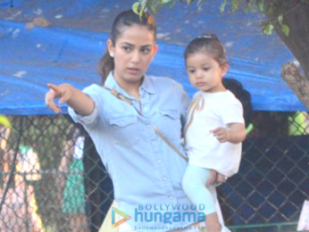 Shahid Kapoor's wife Mira Rajput snapped with their daughter Misha Kapoor at a garden in Bandra