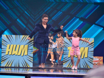 Shilpa Shetty and Rani Mukerji on the sets of Super Dancer 2