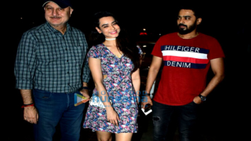 Soundarya Sharma and Anupam Kher snapped in Juhu