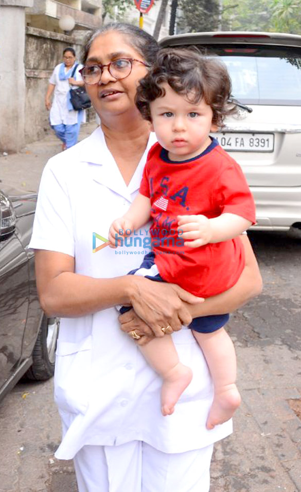 Taimur Ali Khan spotted with his nanny in Bandra Taimur Ali Khan spotted with his nanny in Bandra