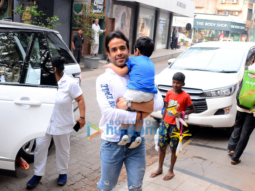 Tusshar Kapoor spotted at his son’s school in Bandra