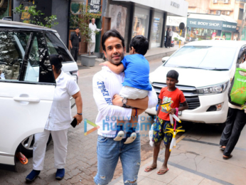 Tusshar Kapoor spotted at his son's school in Bandra