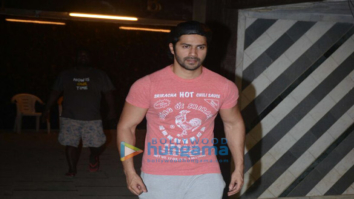Varun Dhawan snapped at the gym in Juhu