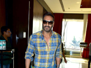 Ajay Devgn and Ileana D'Cruz snapped during Raid promotional interviews