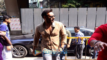 Ajay Devgn snapped promoting his film Raid