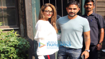 Amrita Arora snapped with husband at Pali Village Cafe in Bandra