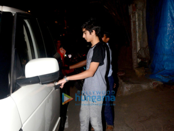 Arbaaz Khan snapped with his son post dinner at Pali Cafe in Bandra