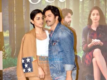Banita Sandhu, Varun Dhawan and Shoojit Sircar grace the trailer launch of 'October'