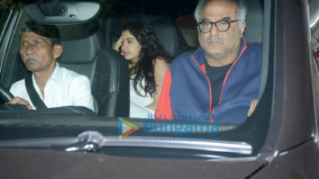 Boney Kapoor and family snapped at Arjun Kapoor’s house