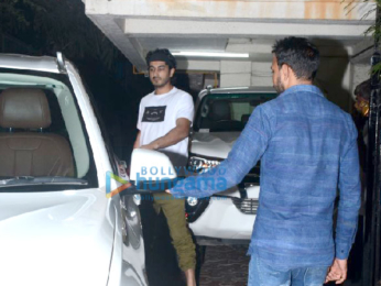 Boney Kapoor and family snapped at Arjun Kapoor's house