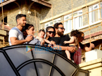 Kareena Kapoor Khan, Saif Ali Khan, Kunal Khemu and Soha Ali Khan snapped with their kids Taimur Ali Khan and Inaaya Naumi in Bandra