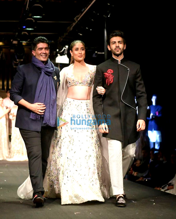Kareena Kapoor Khan and Kartik Aaryan walk the ramp for Manish Malhotra