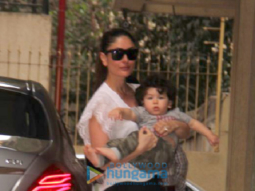 Kareena Kapoor Khan and Taimur Ali Khan snapped at Karisma Kapoor’s house