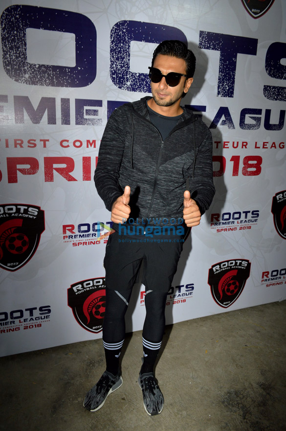 ranveer singh mandana karimi and others snapped attending the roots premiere league 2