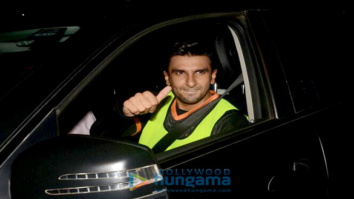 Ranveer Singh snapped at a football ground
