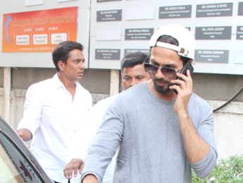 Shahid Kapoor and Mira Rajput spotted outside a clinic