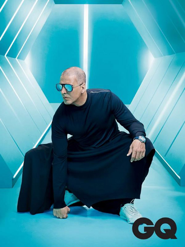 Shiny pate, steely stance Akshay Kumar on GQ is every bit sharp and sexy