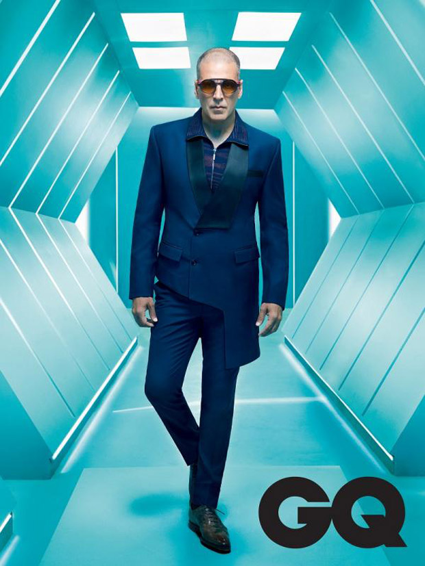 Shiny pate, steely stance Akshay Kumar on GQ is every bit sharp and sexy