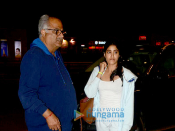 Shraddha Kapoor, Janvhi Kapoor and Boney Kapoor snapped at the airport