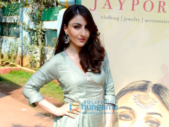 Soha Ali Khan snapped attending Jaypore store launch in Bandra