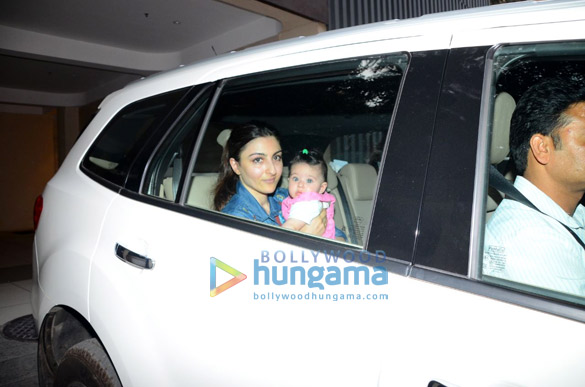 Soha Ali Khan spotted with her daughter in Bandra