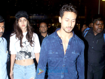 Tiger Shroff and Disha Patani snapped at the airport