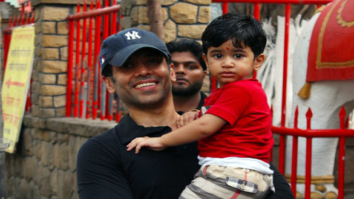 Tusshar Kapoor with his son Laksshya snapped at Shree Mukteshwar Temple