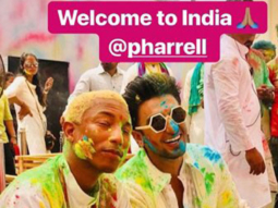 WATCH: Hollywood musician Pharrell Williams joins Ranveer Singh for Holi celebrations