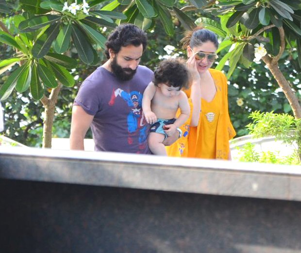 AWW! Taimur Ali Khan preps for a swimming session with Kareena Kapoor Khan and Saif Ali Khan