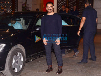 Aamir Khan, Sachin Tendulkar and John Abraham at the Ambani party for Olympics committee