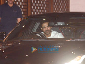 Aamir Khan, Sachin Tendulkar and John Abraham at the Ambani party for Olympics committee