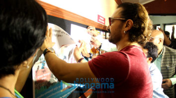 Aamir Khan unveils the poster for Paani Foundation at Symbiosis College in Pune