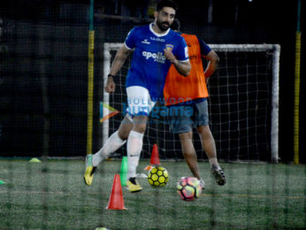Abhishek Bachchan spotted playing football in Juhu near PVR