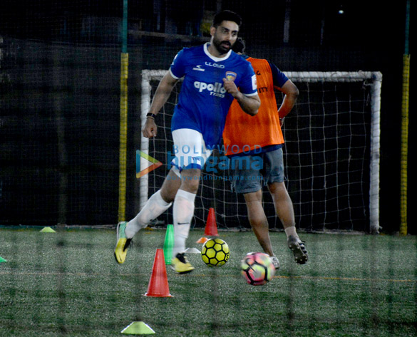 Abhishek Bachchan spotted playing football in Juhu near PVR