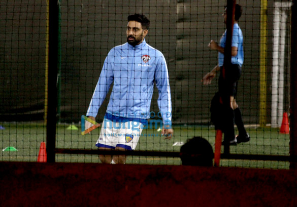 abhishek bachchan spotted playing football in juhu near pvr 4