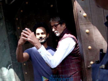 Amitabh Bachchan spotted at Aadesh Shrivastava's recording studio in Juhu