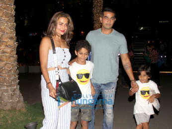 Amrita Arora snapped with family spotted at Nara Thai, BKC