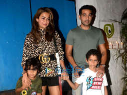 Amrita Arora with family at Olive, Khar