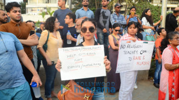 Celebs attend the Justice for Asifa protest