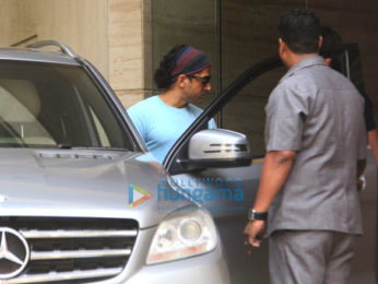 Farhan Akhtar snapped at a dubbing studio