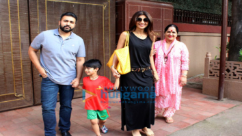 Raj Kundra and Shilpa Shetty with her family spotted at son Vivaan’s school in Juhu