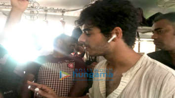 Ishaan Khatter snapped promoting Beyond the Clouds in a local train